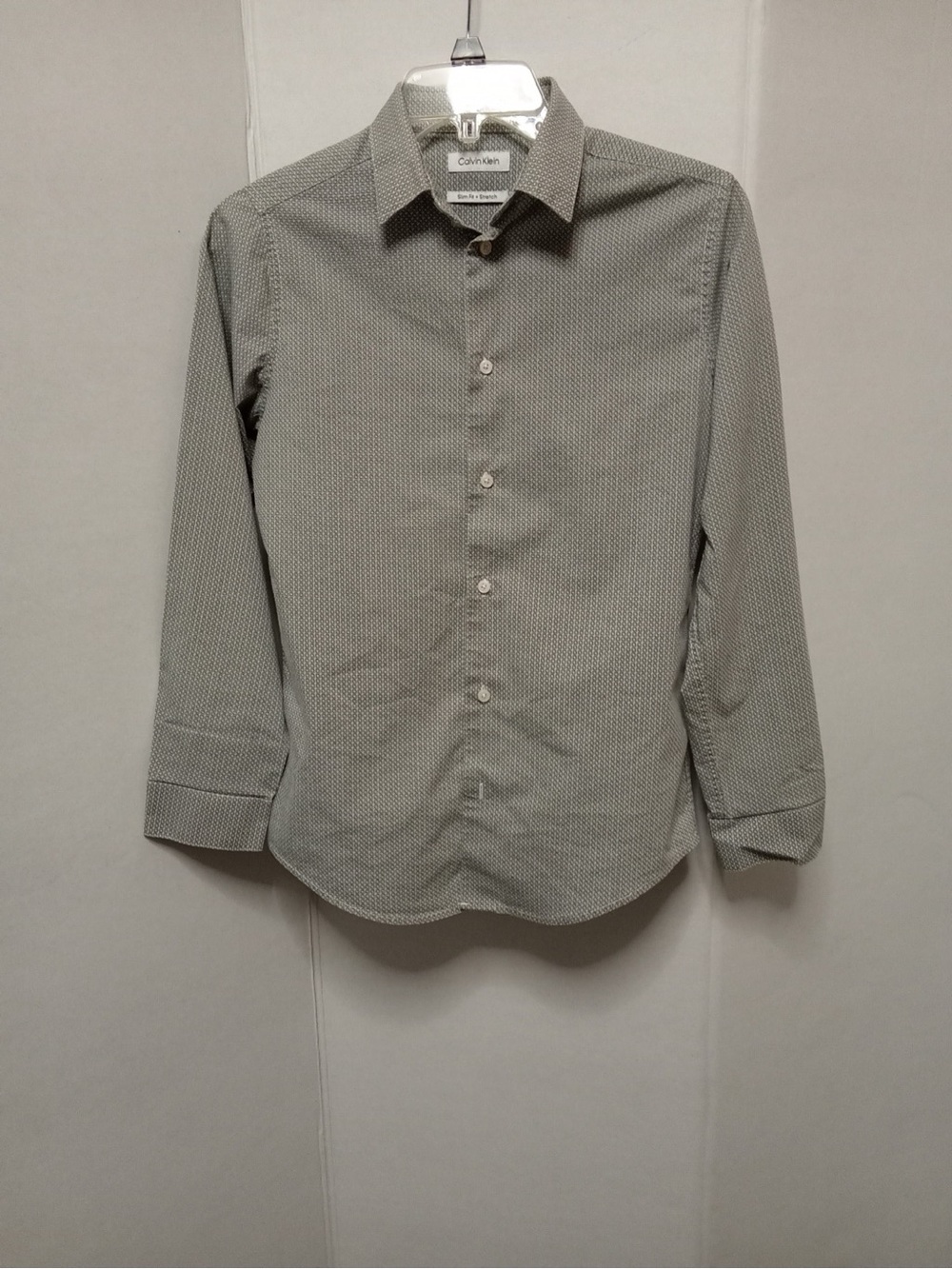 Calvin Klein Boys Shirt Size 16 Slim Fit  Grey A5